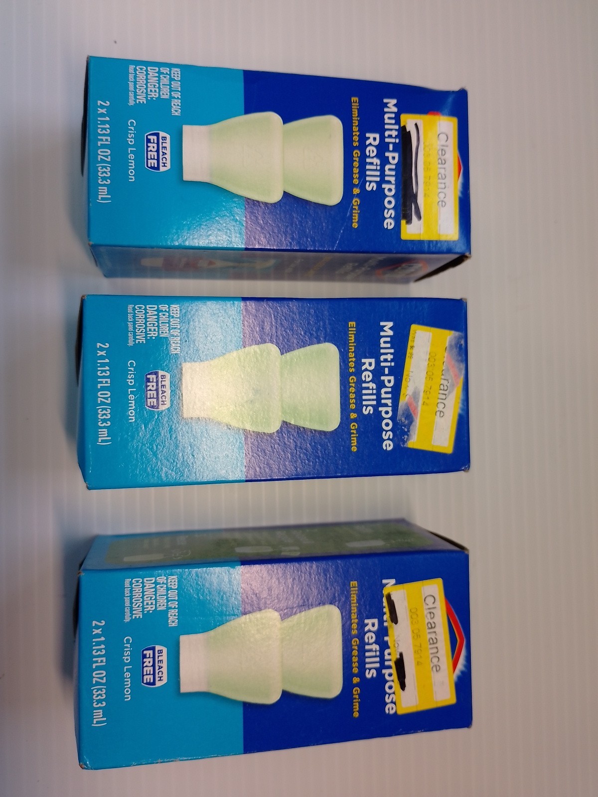 Lot Of 3 Clorox Multi-Purpose Cleaner Refills 2 pack Crisp Lemon New in Box