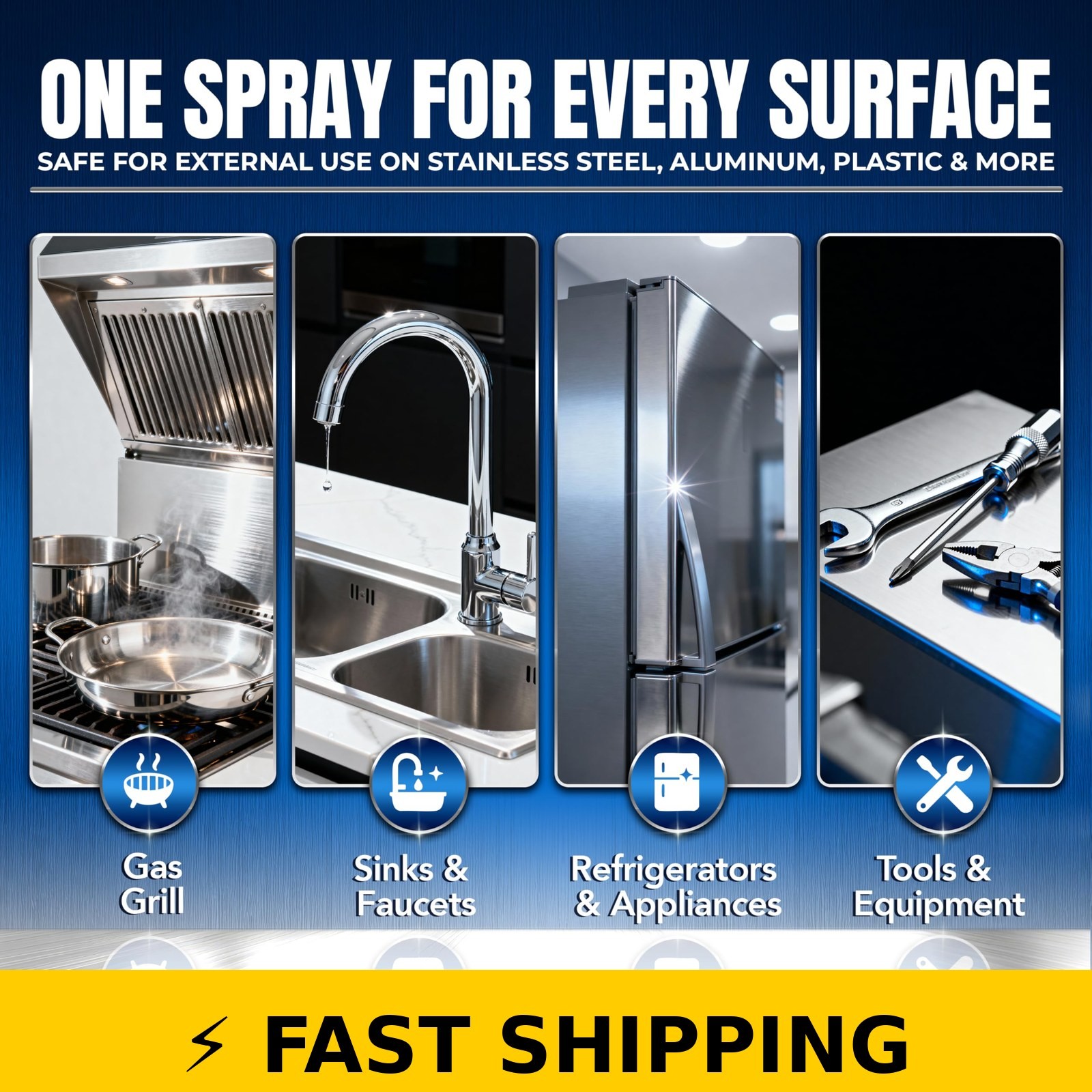 Sheila Shine Stainless Steel Cleaner & Polish 1 Quart