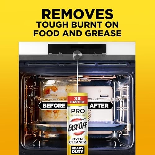 Heavy Duty Oven and Grill Cleaner 24 Ounce Lemon Scent Spray Removes Burnt