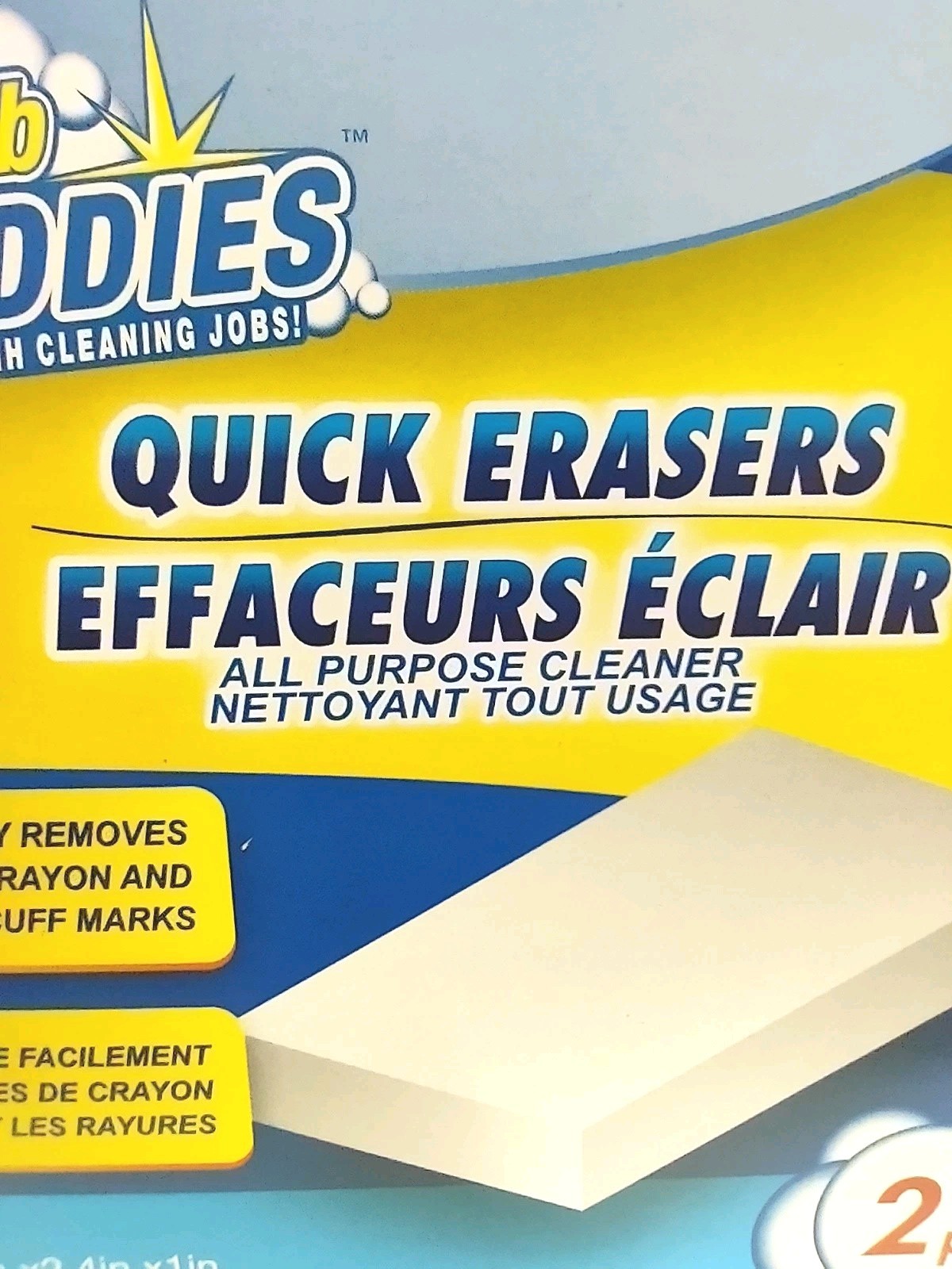 ( LOT 2 ) Scrub Buddies Quick Eraser Sponge 2-pk/Box NEW SEALED