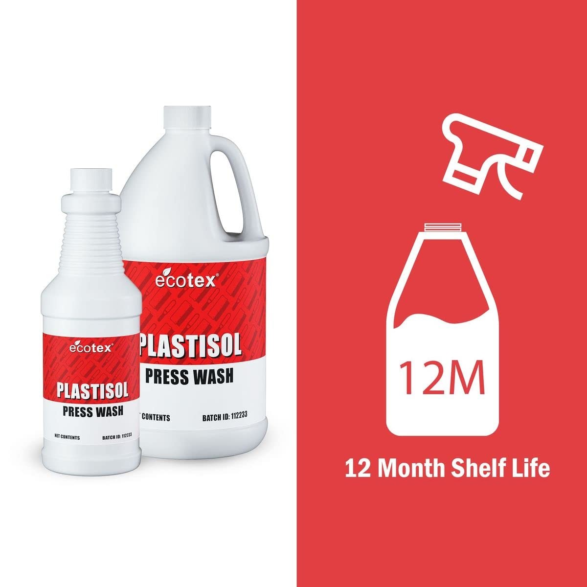 Ecotex Plastisol Press Wash Screen Printing Ink Cleaner Degreaser 32 oz