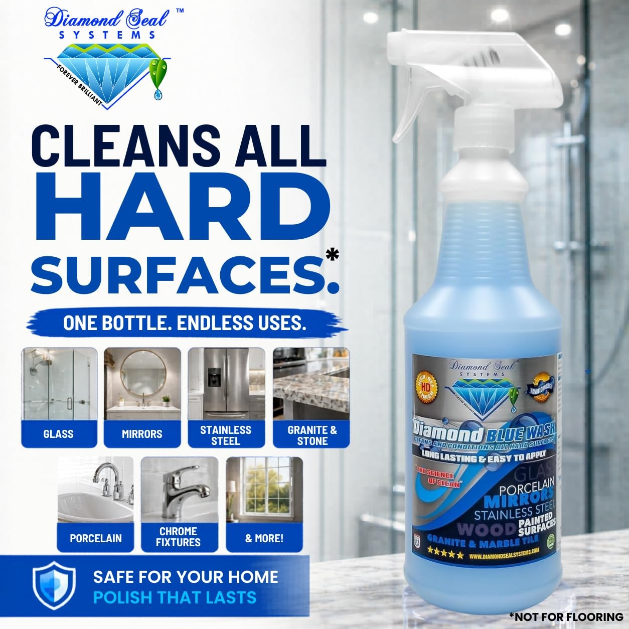 Made in the USA. Diamond Blue Repellent Wash Multi Surface. Cleans,Shine Best…
