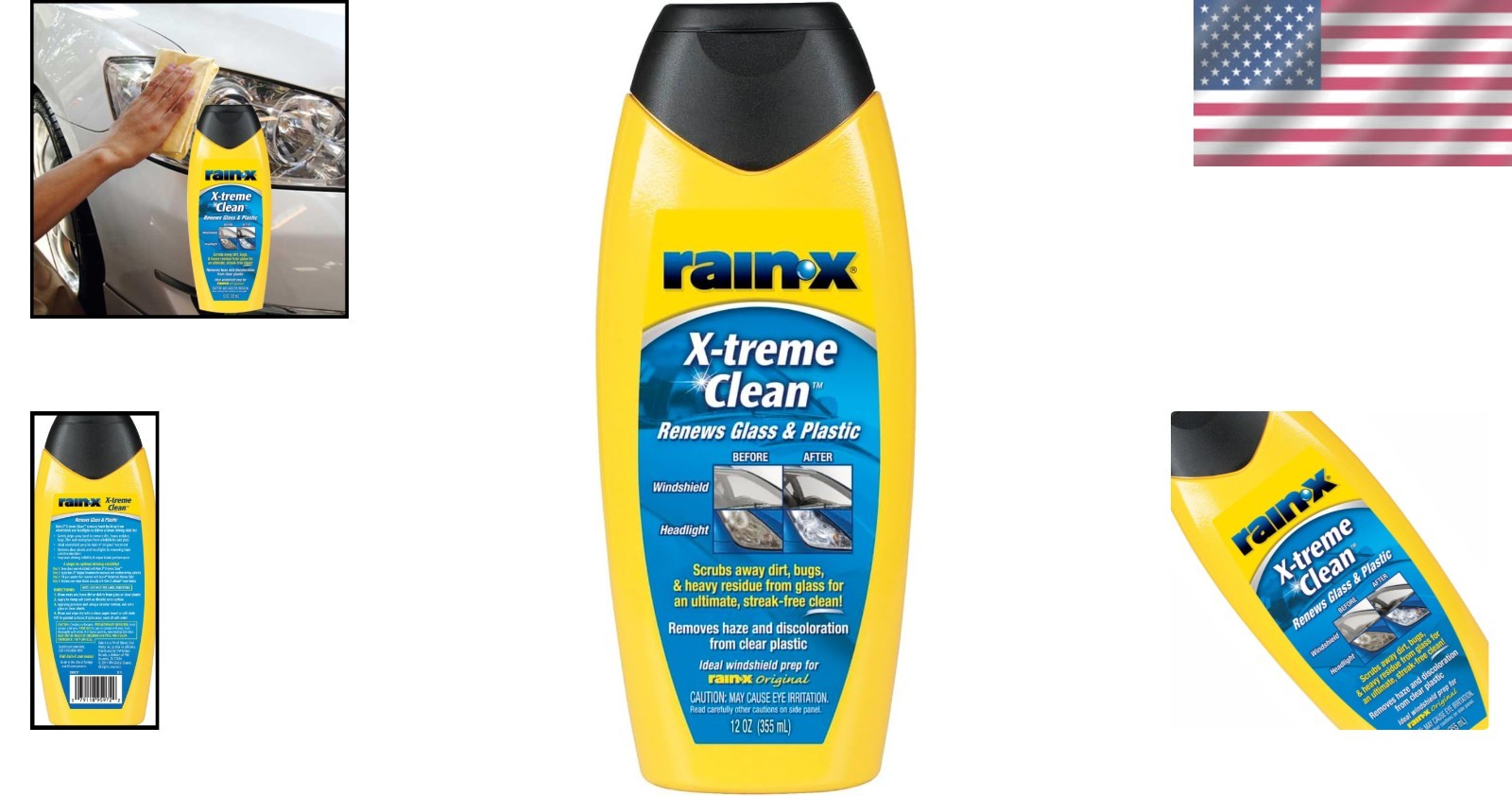 X-treme Clean Glass Cleaner – Streak-Free Formula for Ultimate Clarity, 12 fl oz