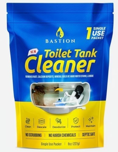 Toilet Tank Cleaner, 8oz Packet – Safe for Septic Systems, No Scrubbing Required