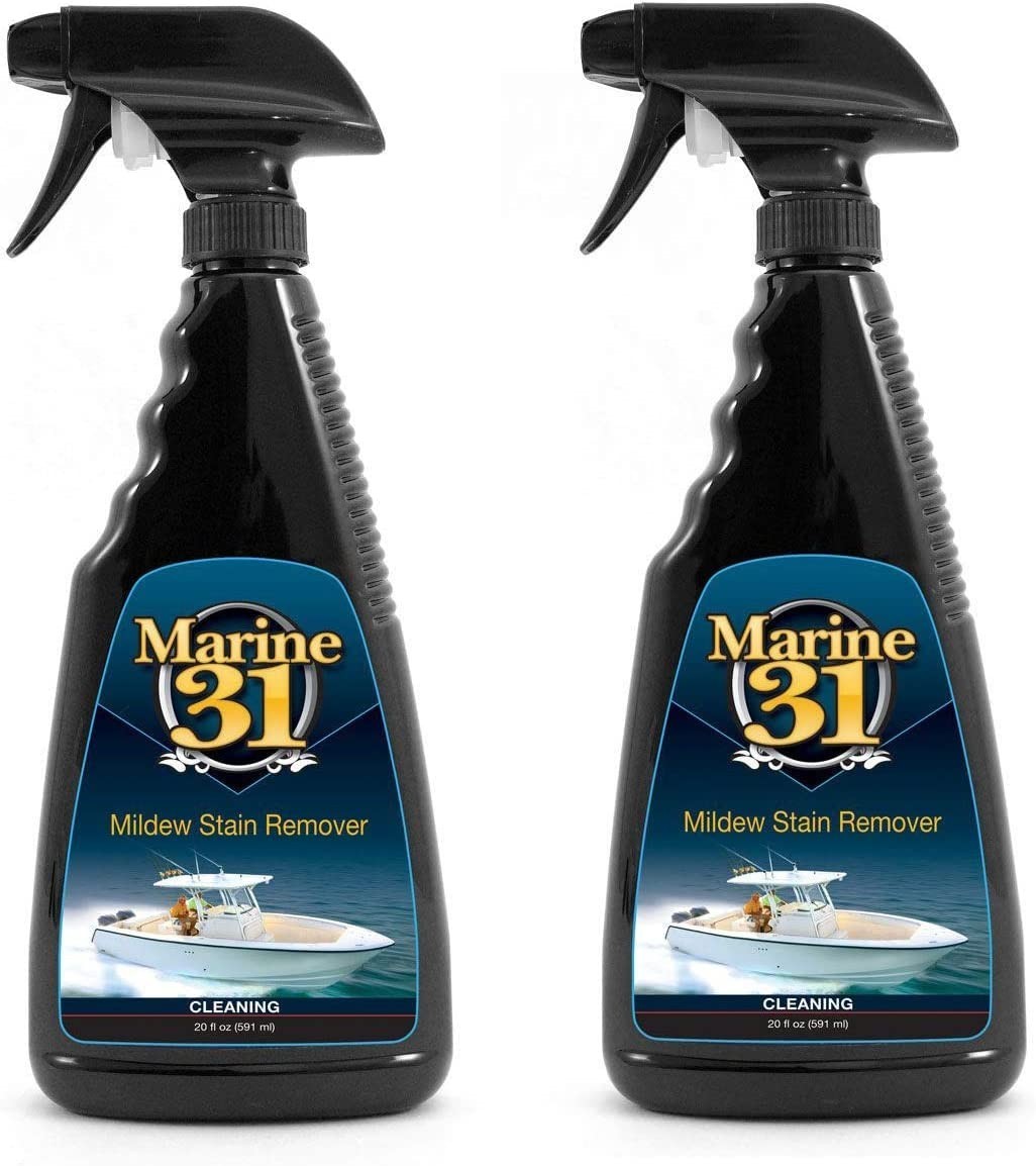 Mildew Stain Remover & Cleaner for Boats, Homes, Patios, Bathrooms – 20oz (2-Pac