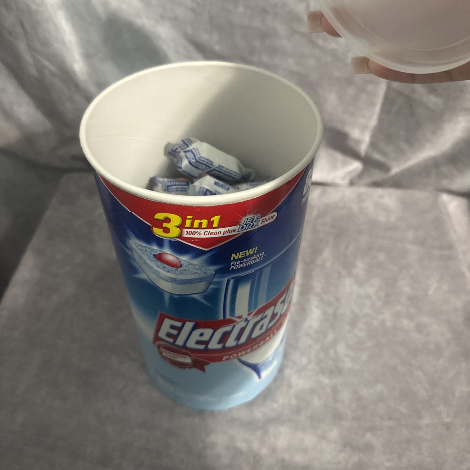 Vintage Electrasol 3-in-1 Tabs with Jet-Dry Powerball Open Box 55 Tabs Discontin