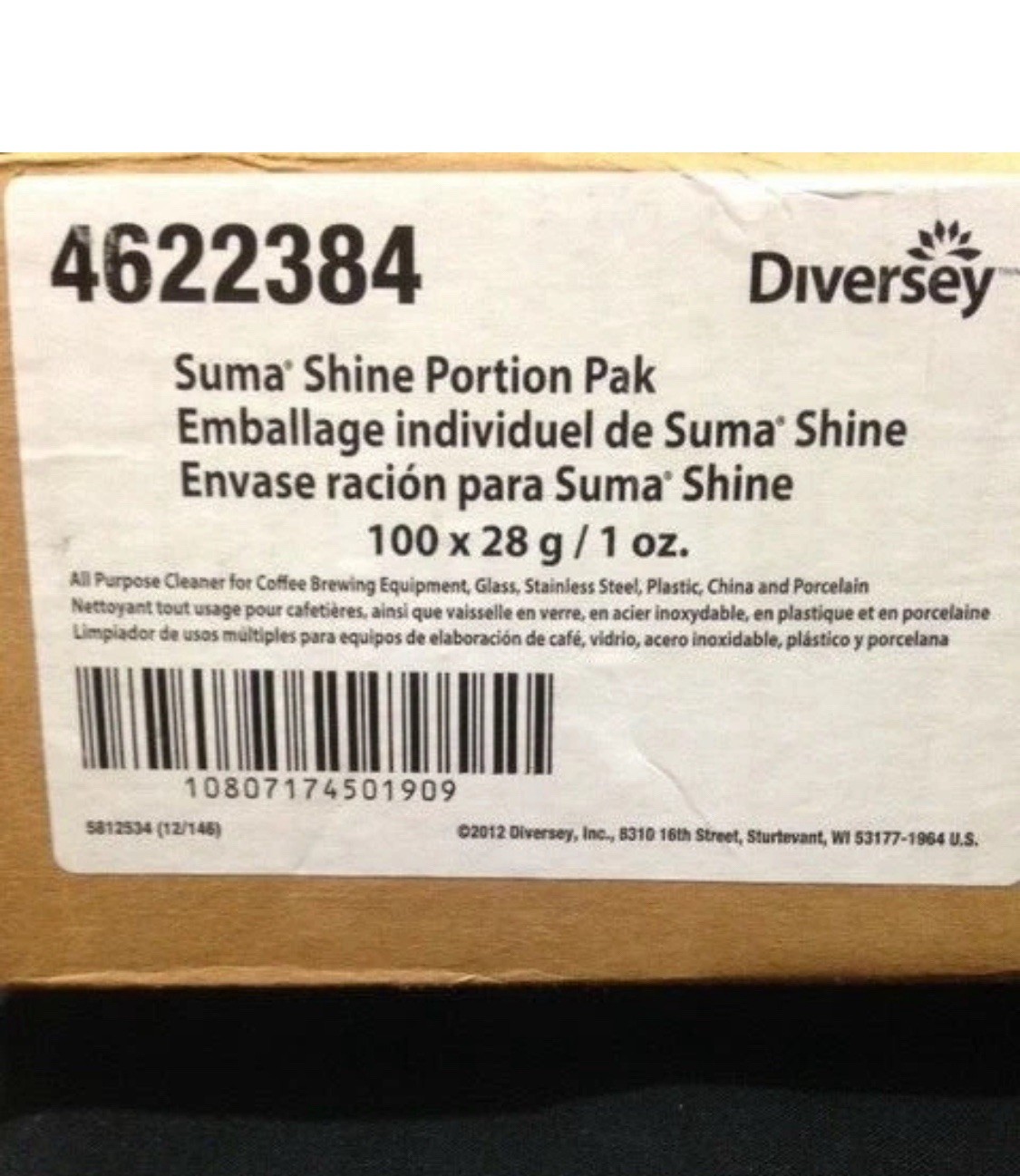 Suma Shine Portion Pak by Diversey – 1 – Case of 100 – 1 oz. packages