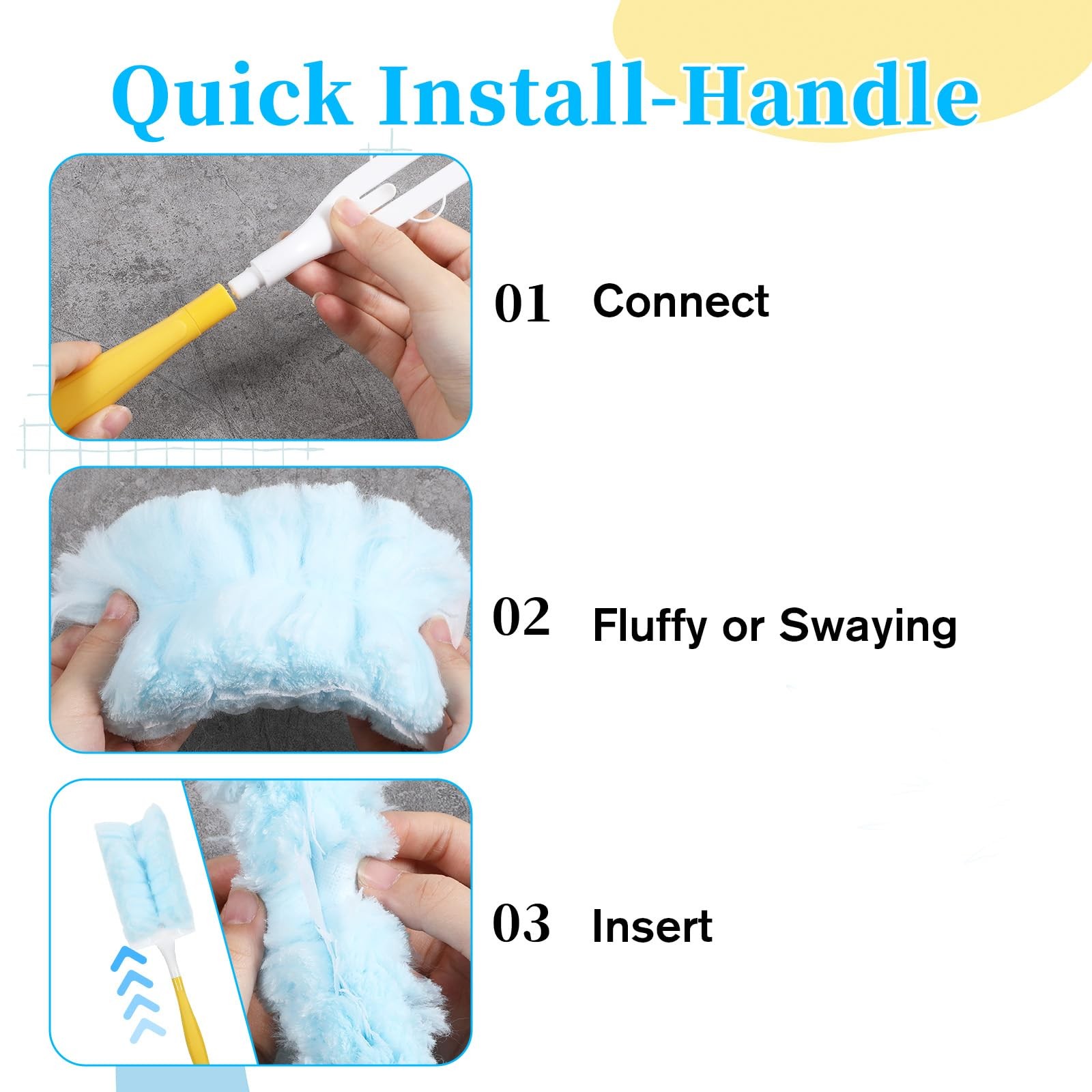 60 Pcs 360° Electrostatic Duster Refills, Heavy Duty Disposable Duster Refill…