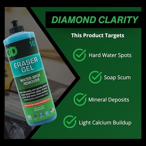 Eraser Gel Water Spot Remover – Acidic Gel Formula for 16 Ounce (Pack of 1)