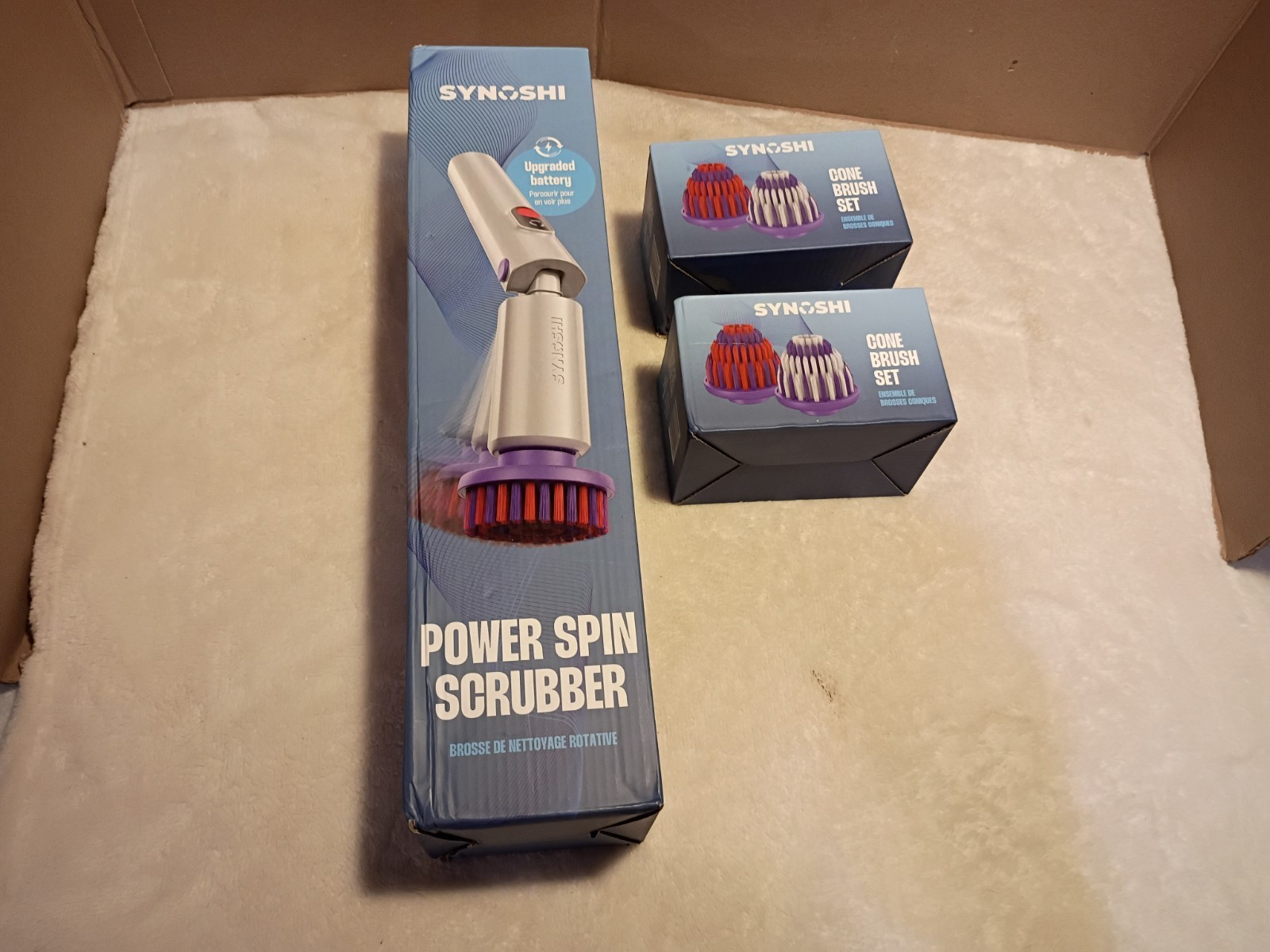 Synoshi Power Spin Scrubber Electric Cordless Battery Powered