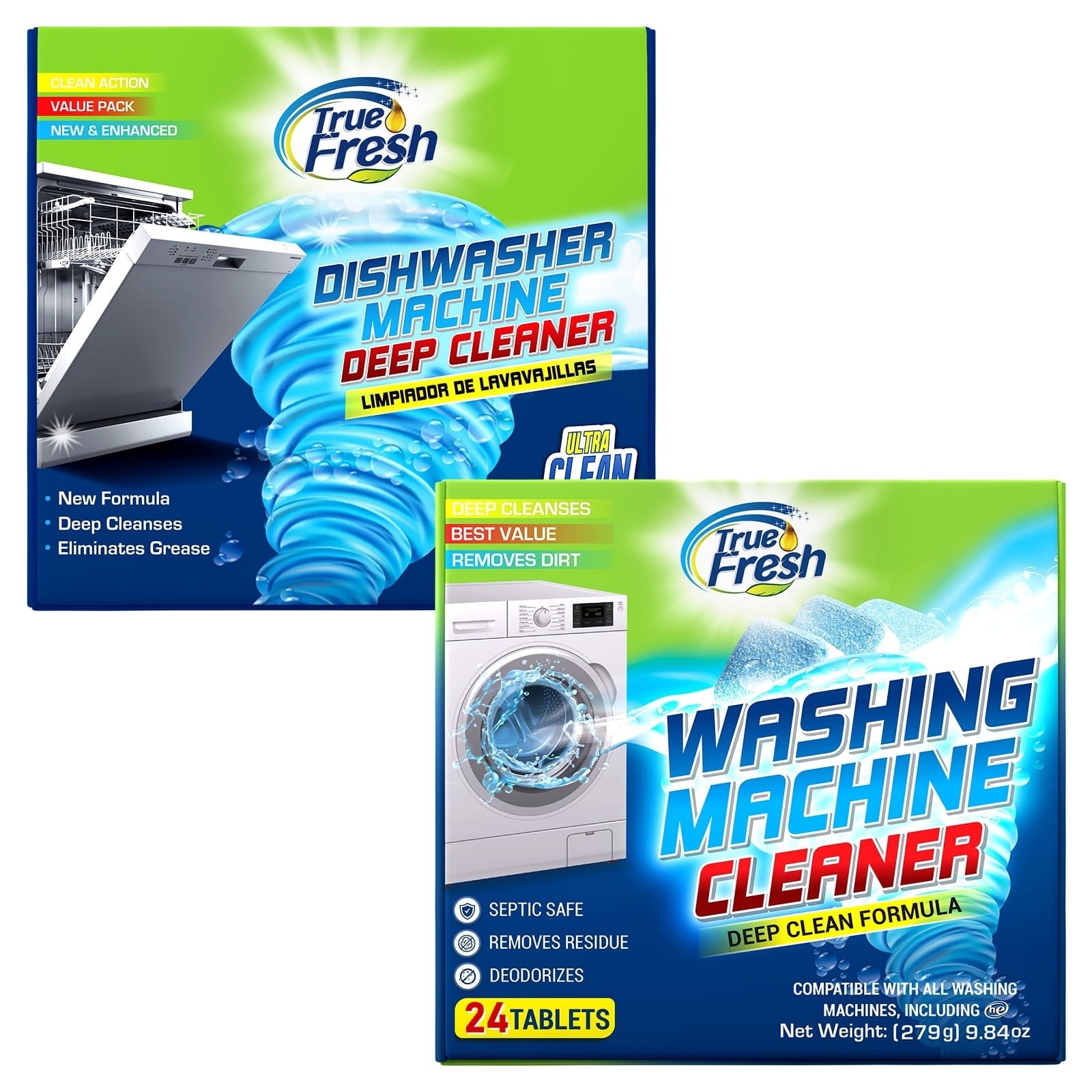 FREESHIP True Fresh Washing Machine & Dishwasher Cleaner 24 Pack Each