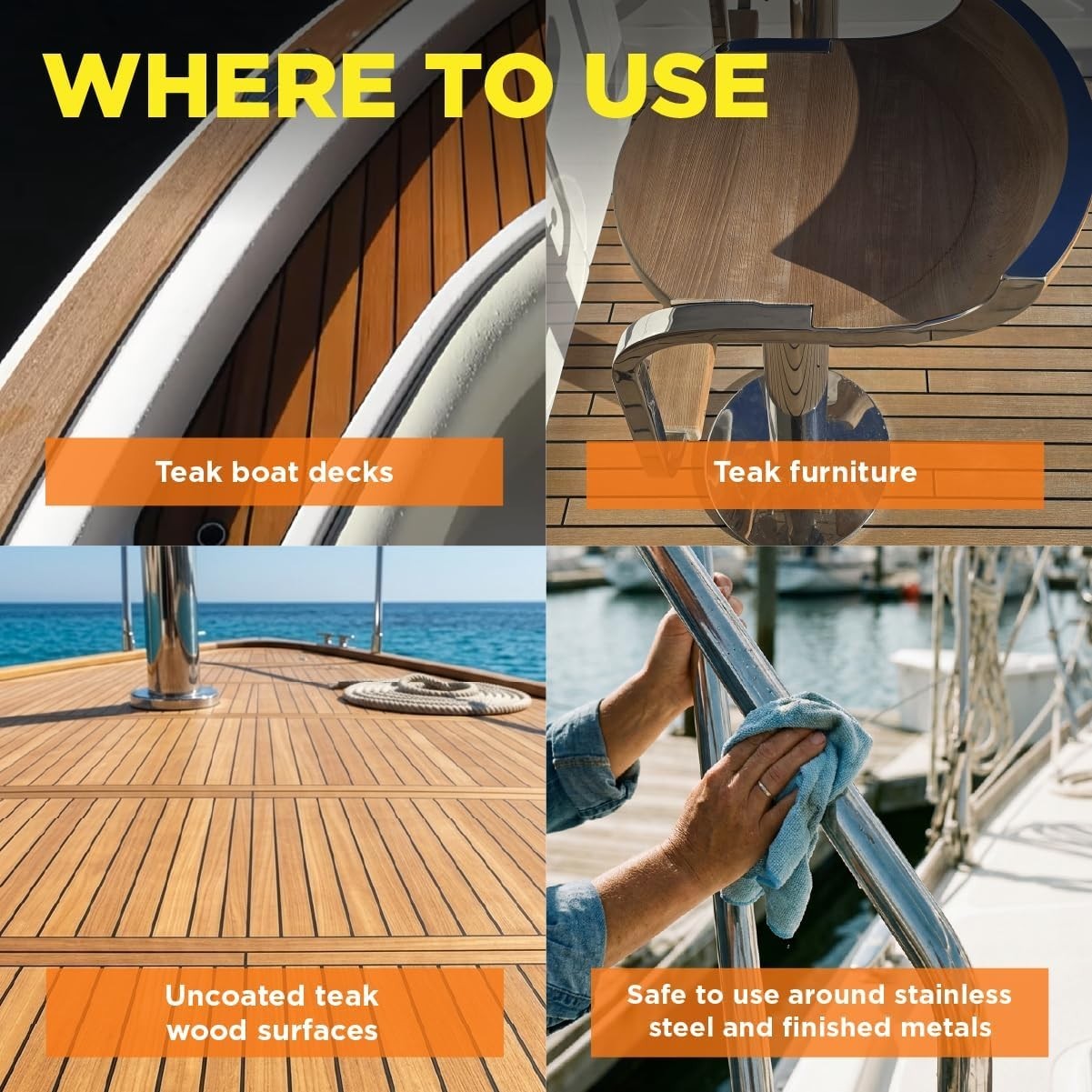 DITEC Teak Magic, Two-Step Gel Teak Cleaner and Brightener, Restores Wood