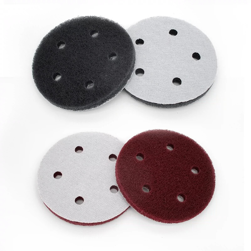 5″ 125mm 5 Hole Scouring Pad Sanding Discs Abrasive Cleaning Pads 240#-800#