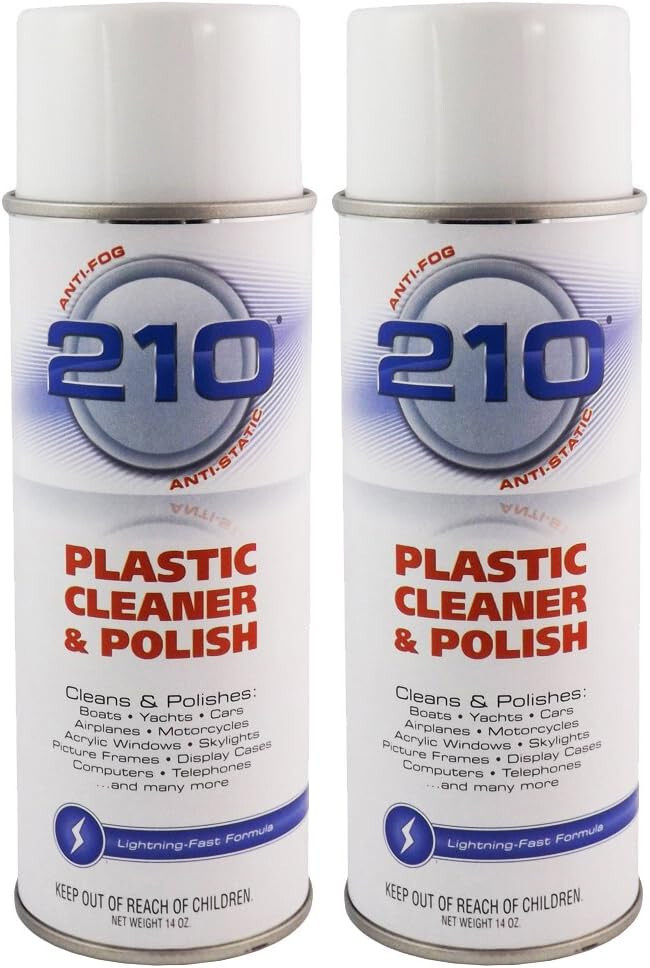 210 Plastic Cleaner & Polish 2-Pack 14 oz Marine Isinglass, Plexiglas Camco