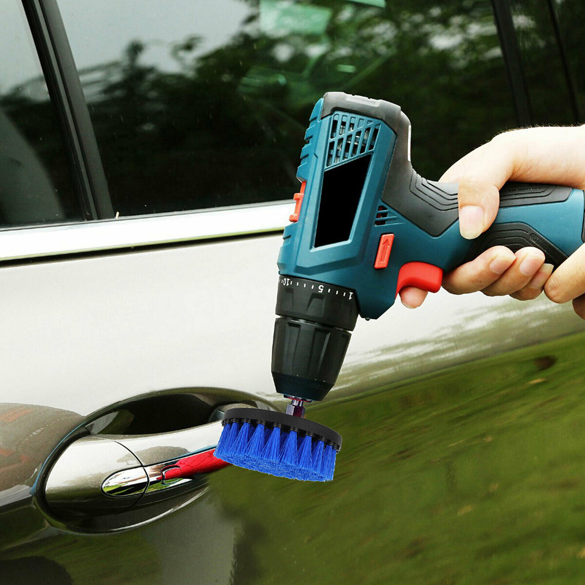 3Pcs Power Scrubber Cleaning Car Tile Grout Shower Drill Brush Set Attachment