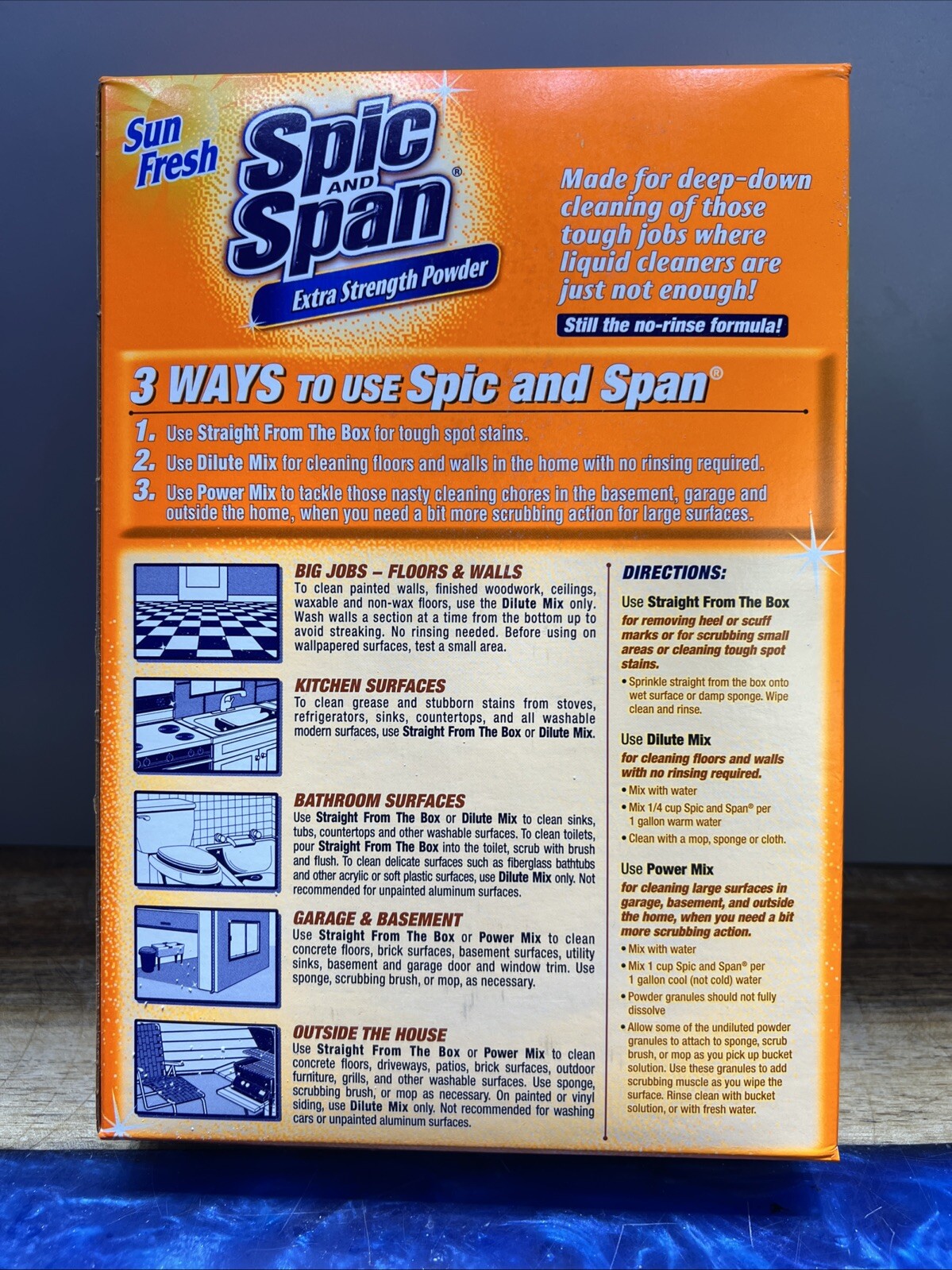 Spic and Span® Extra Strength Powder: Sun Fresh 27 OZ NOS Discontinued 1Lb11Oz