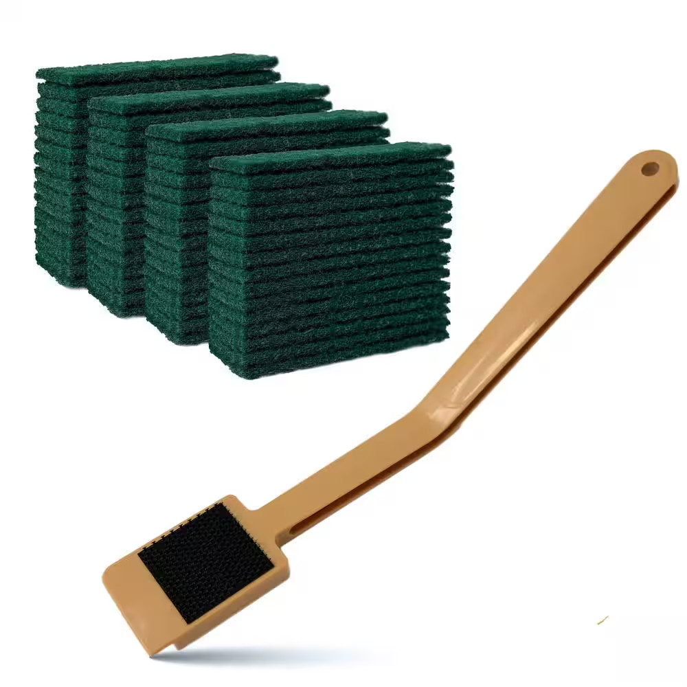 Pro Scrub 11 In. Slicer Cleaning Tool Handle with 60 Count Scrubbing Pads Value