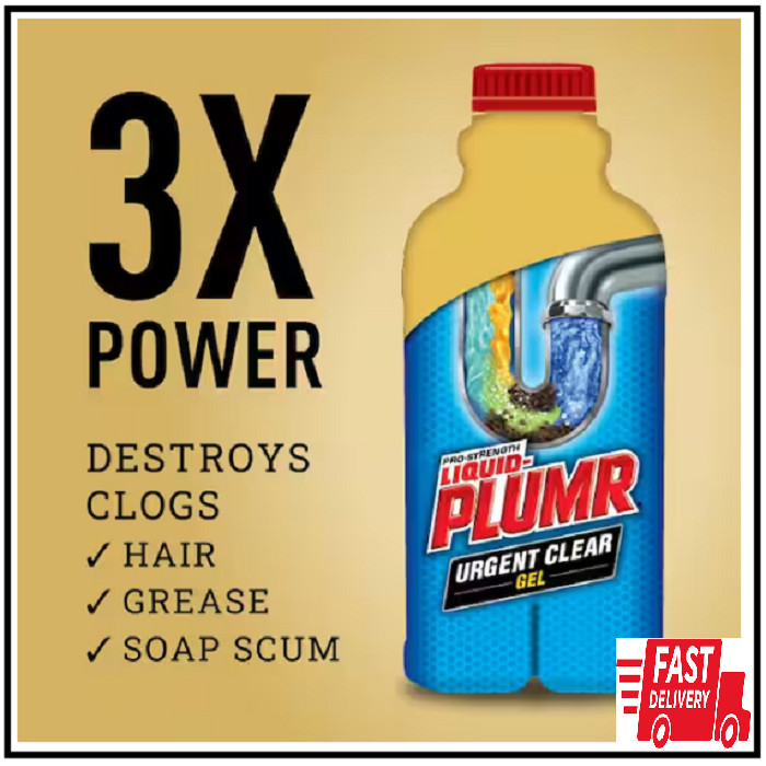 Liquid-Plumr 17 oz.Industrial Strength Urgent Clear Clog Remover & Drain Cleaner