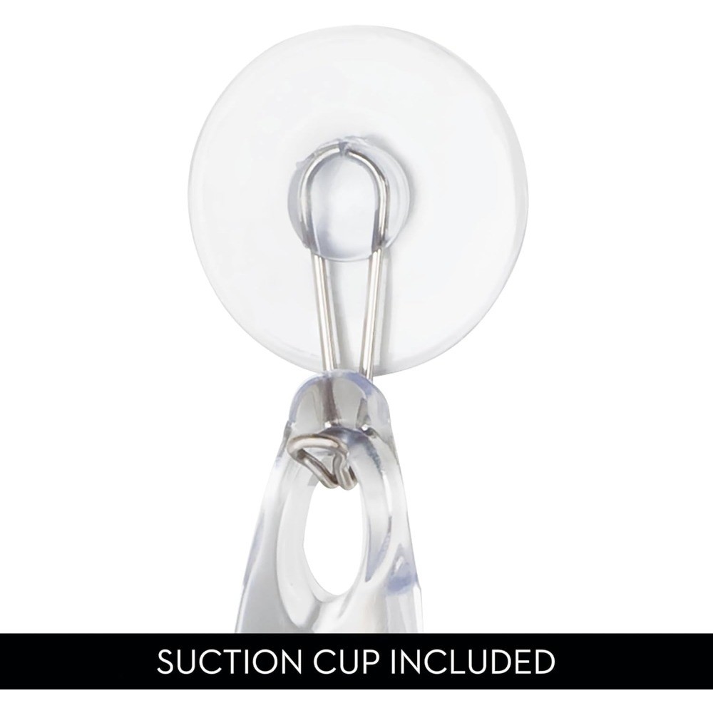 Clear Plastic Bath Squeegee for Shower Glass with Suction Cup Hook Holder