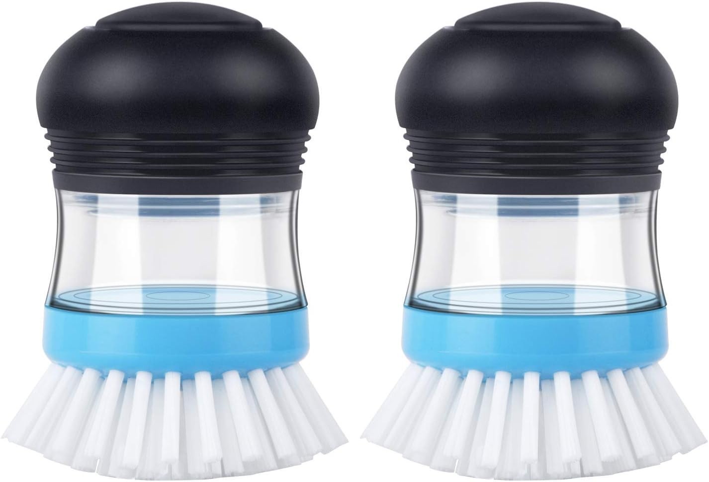 Nylon Bristle Soap Dispensing Brush – Navy/Blue, Pack of 2