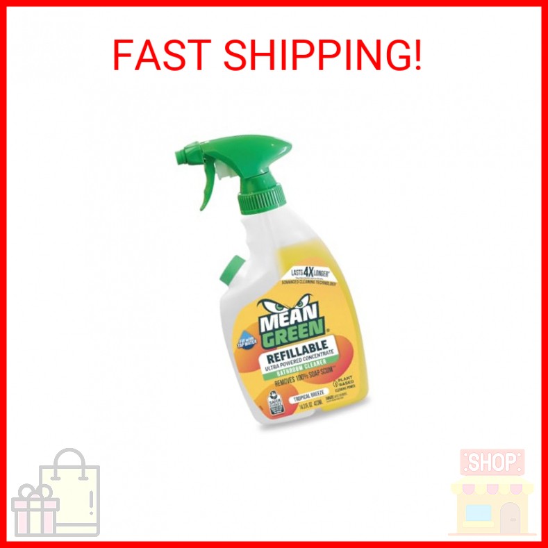 Mean Green Refillable Ultra Powered CONCENTRATE Bathroom Cleaner, Tropical Breez