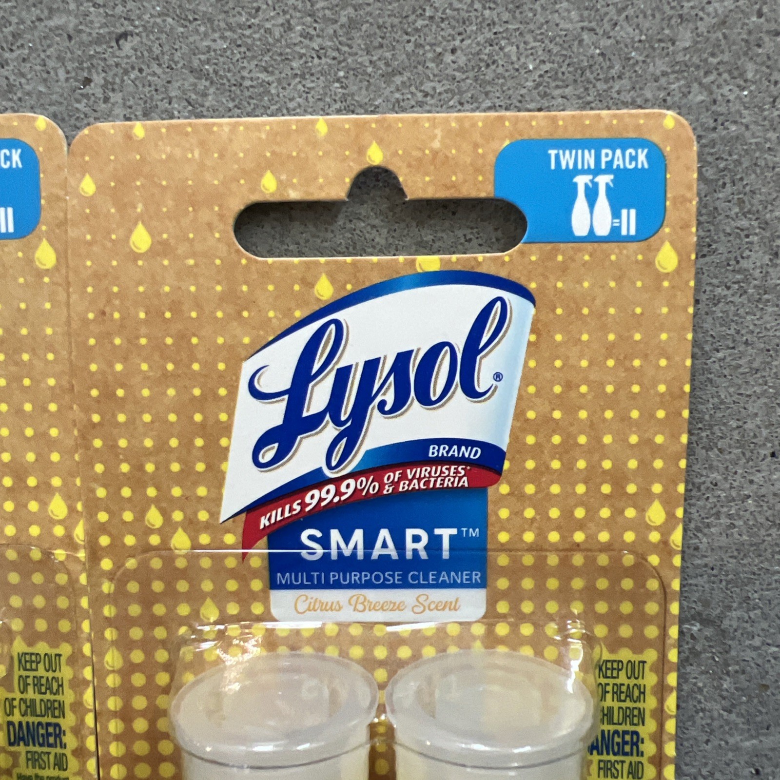 Lysol Smart Multi Purpose Cleaner Refill Citrus Breeze Scent 4 Packs Of 2 New