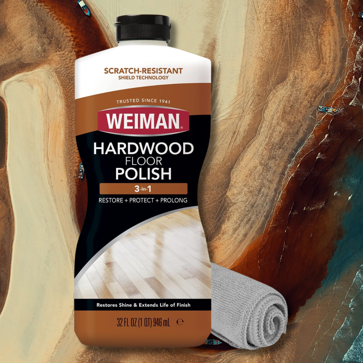 Wood Floor Polish and Restorer – 32 Ounce – High-Traffic Hardwood