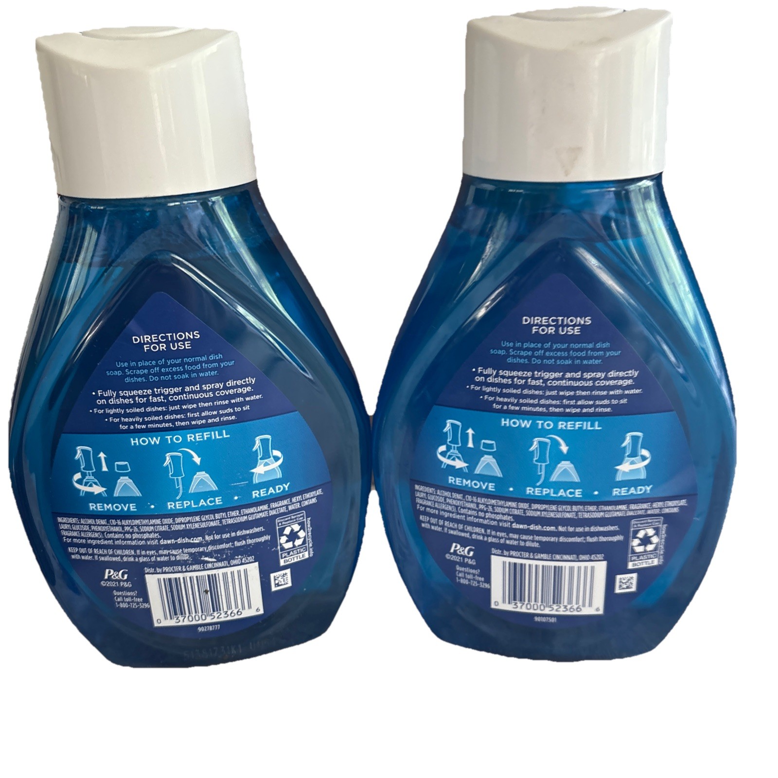 2 PACK Dawn Powerwash Fresh Scent Spray Refills, 16 fl oz each