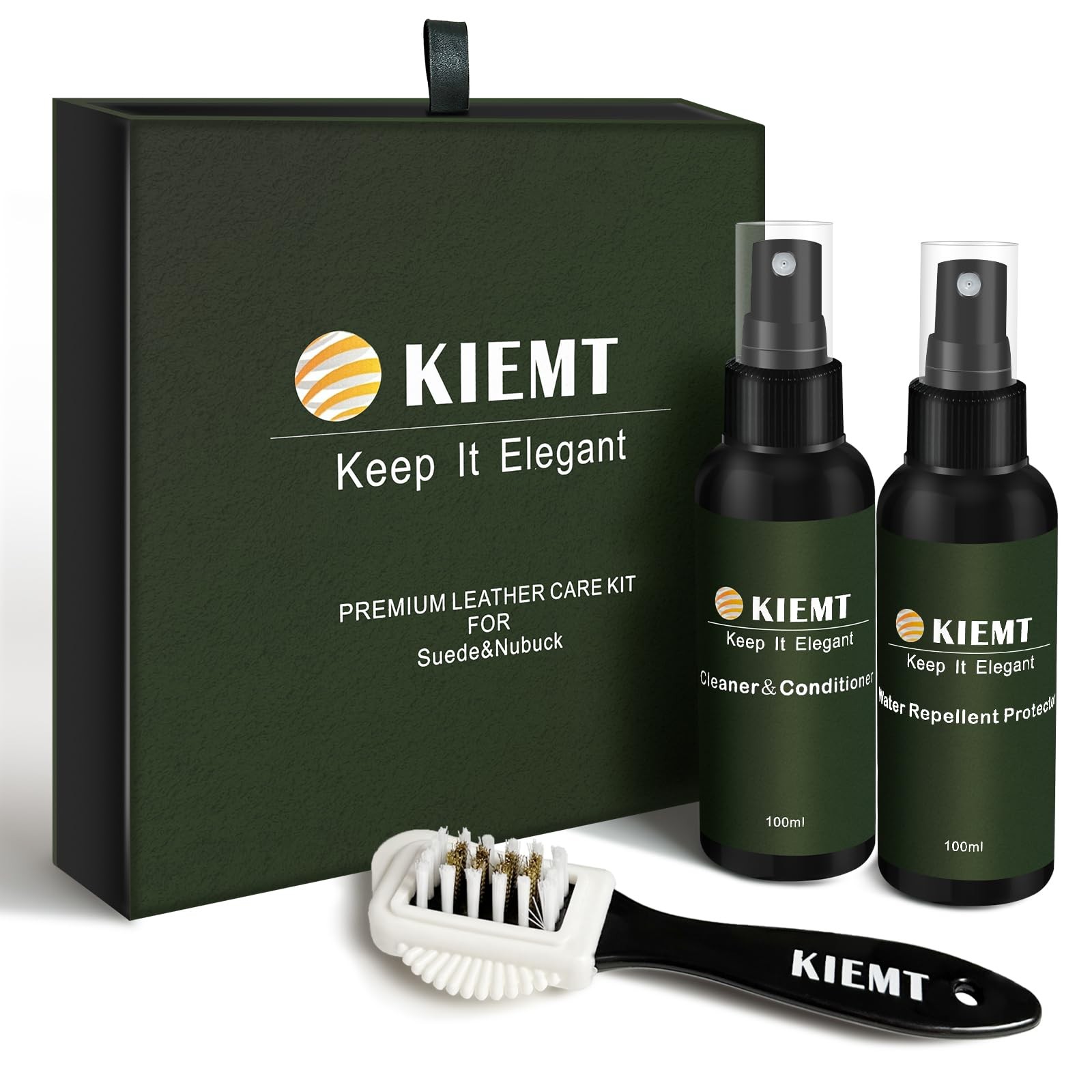 KIEMT Premium Suede and Nubuck Care kit,Leather Cleaner and Conditioner,Suede…