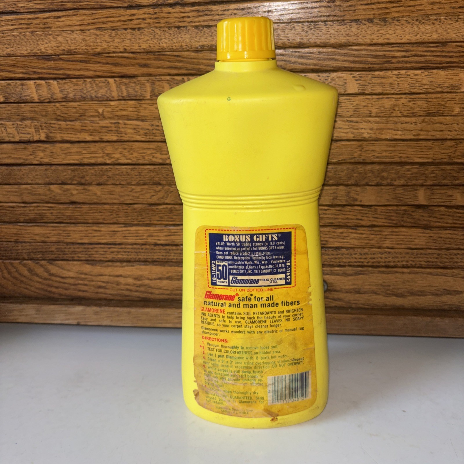 Vtg. Glamorene Rug Cleaner 32 FL OZ 1 QT With Soil Retardants Heavy Duty Formula