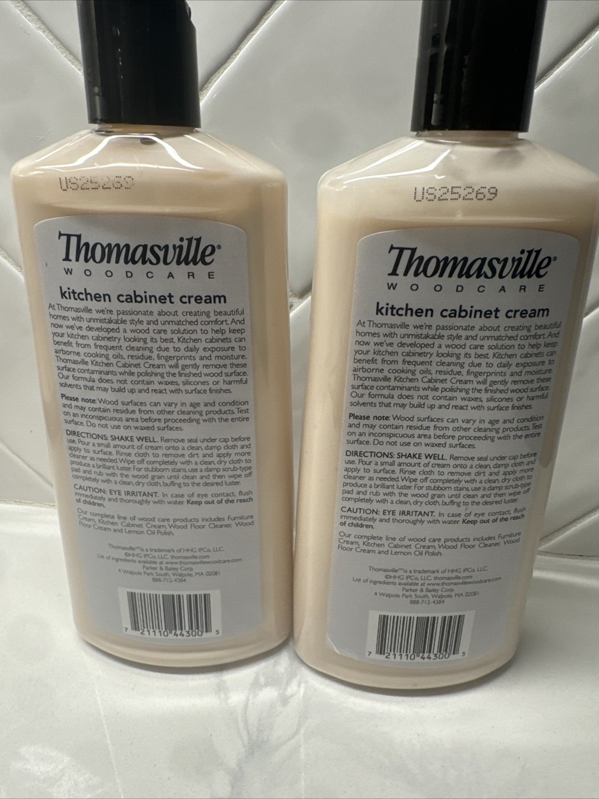 (2) 12 Oz Bottles Thomasville Wood Care KITCHEN CABINET CREAM Cleans Shines