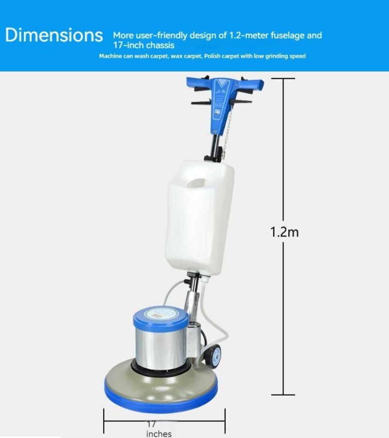 1200w Floor Polishing Machine Push Brush Wiper Carpet Cleaning Waxing Brush