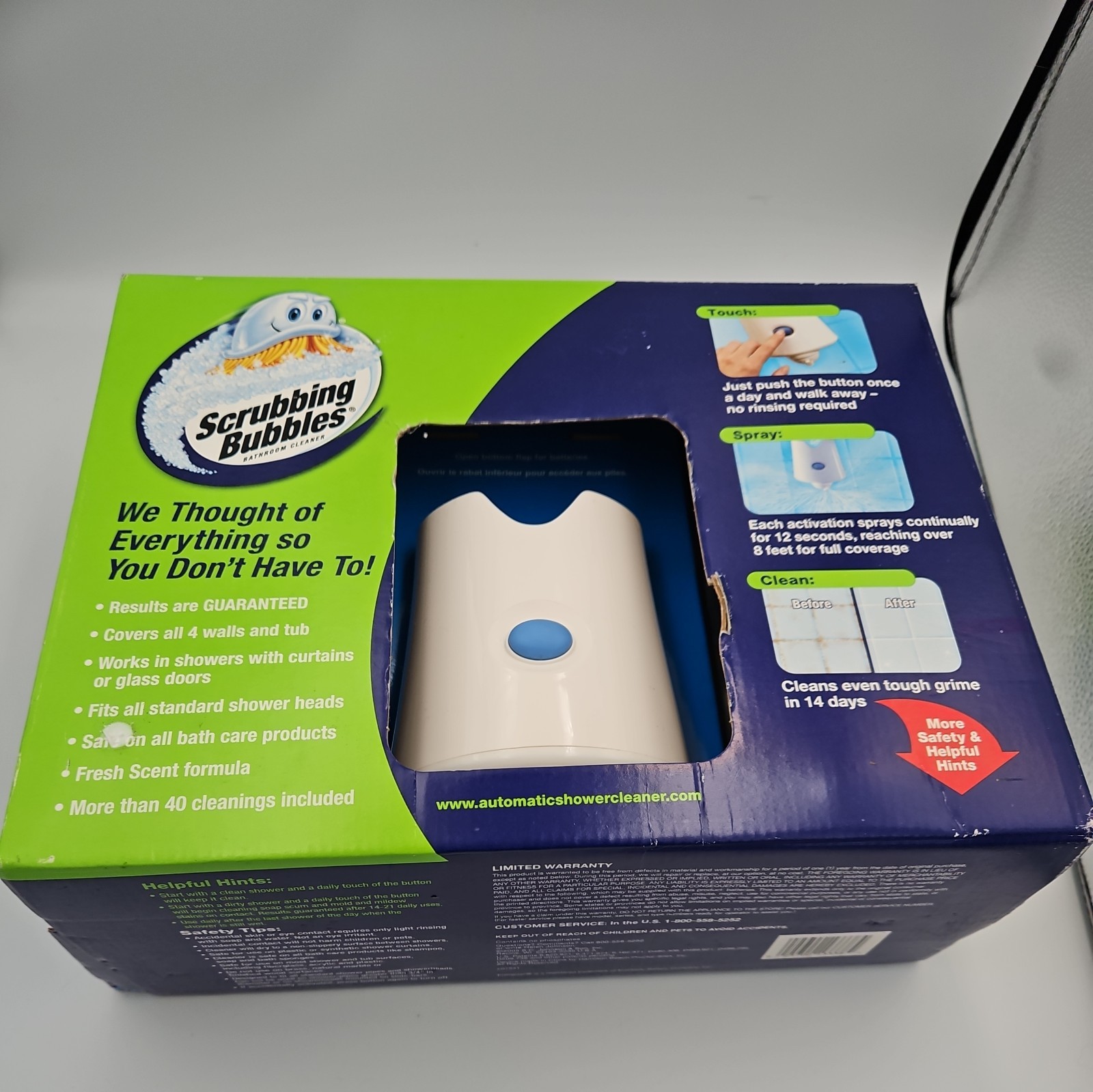 New Unused Scrubbing Bubbles Automatic Shower Cleaner Kit 2 Cleaning Solutions