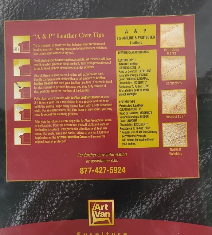 Art Van Leather Protection & Cleaning Kit Liquid Furniture NEW Factory Sealed