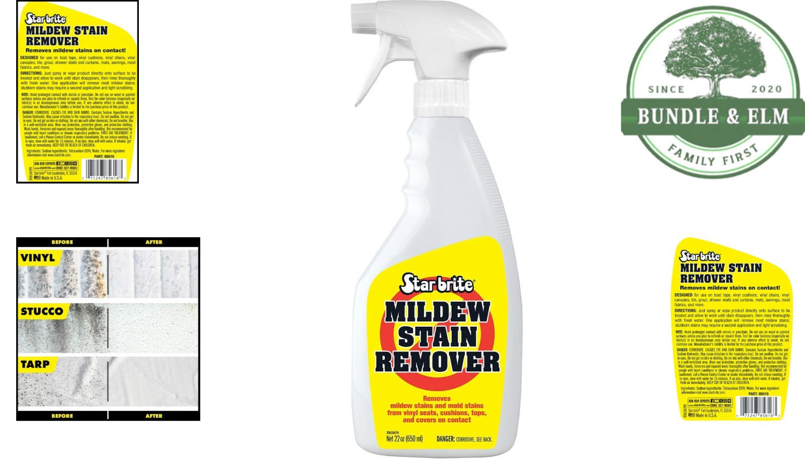 Triple-Action Mold Cleaner, Concentrated Formula for Vinyl and Plastic Surfaces