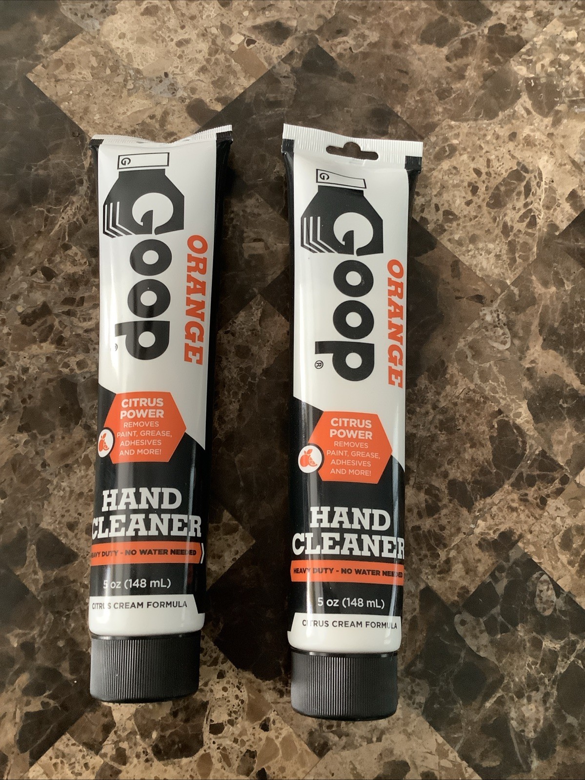 2x GOOP Orange Hand Cleaner Heavy Duty Citrus Power Mechanic 5 ounce tube
