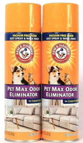 2 Arm & Hammer 15 Oz Pet Max Odor Eliminator Carpet Upholstery Vacuum Free Foam