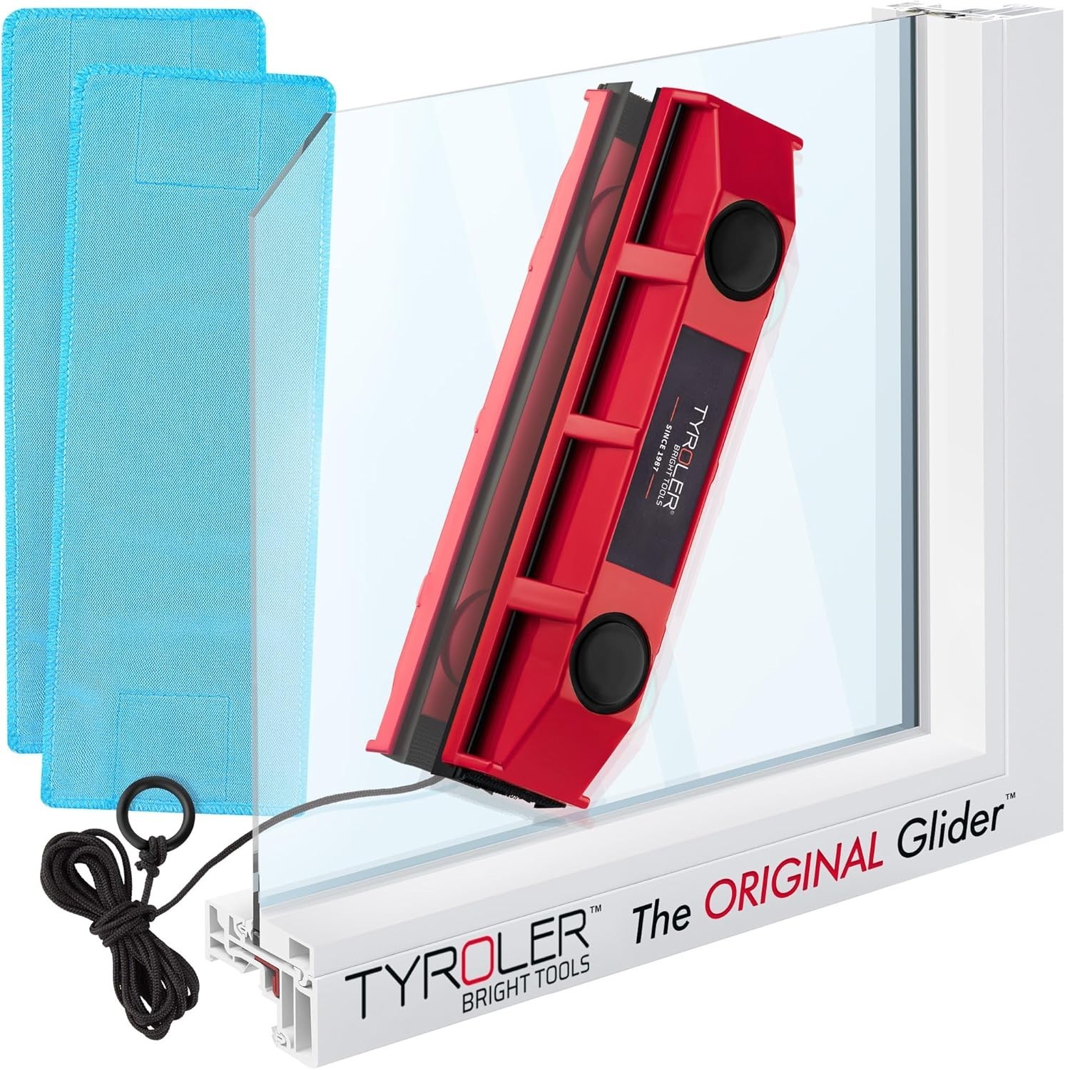 Effortless Double-Sided Magnetic Window Cleaner for 0.1″-0.3″ Glass Thickness