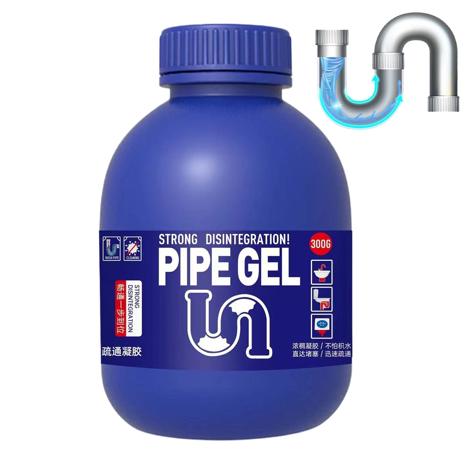 `300ml Powerful Pipe Dredging Agent Wild Tornado Sink & Drain Cleaner Agent`