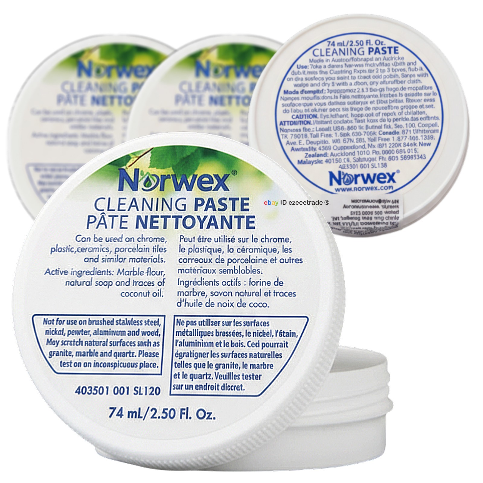 Norwex Cleaning Paste 2.5oz Multi Purpose Stain Remover Cleaner