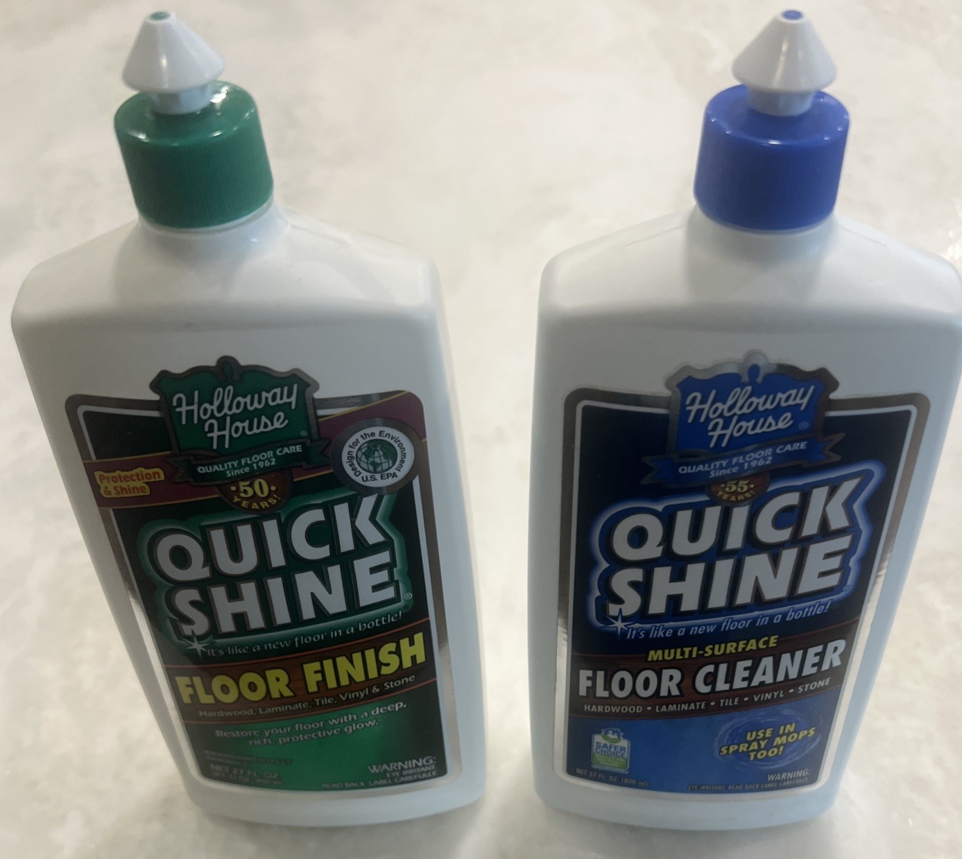 Holloway House Quick Shine Combo Pack 1 Floor Cleaner 1 Floor Finish 27oz Each