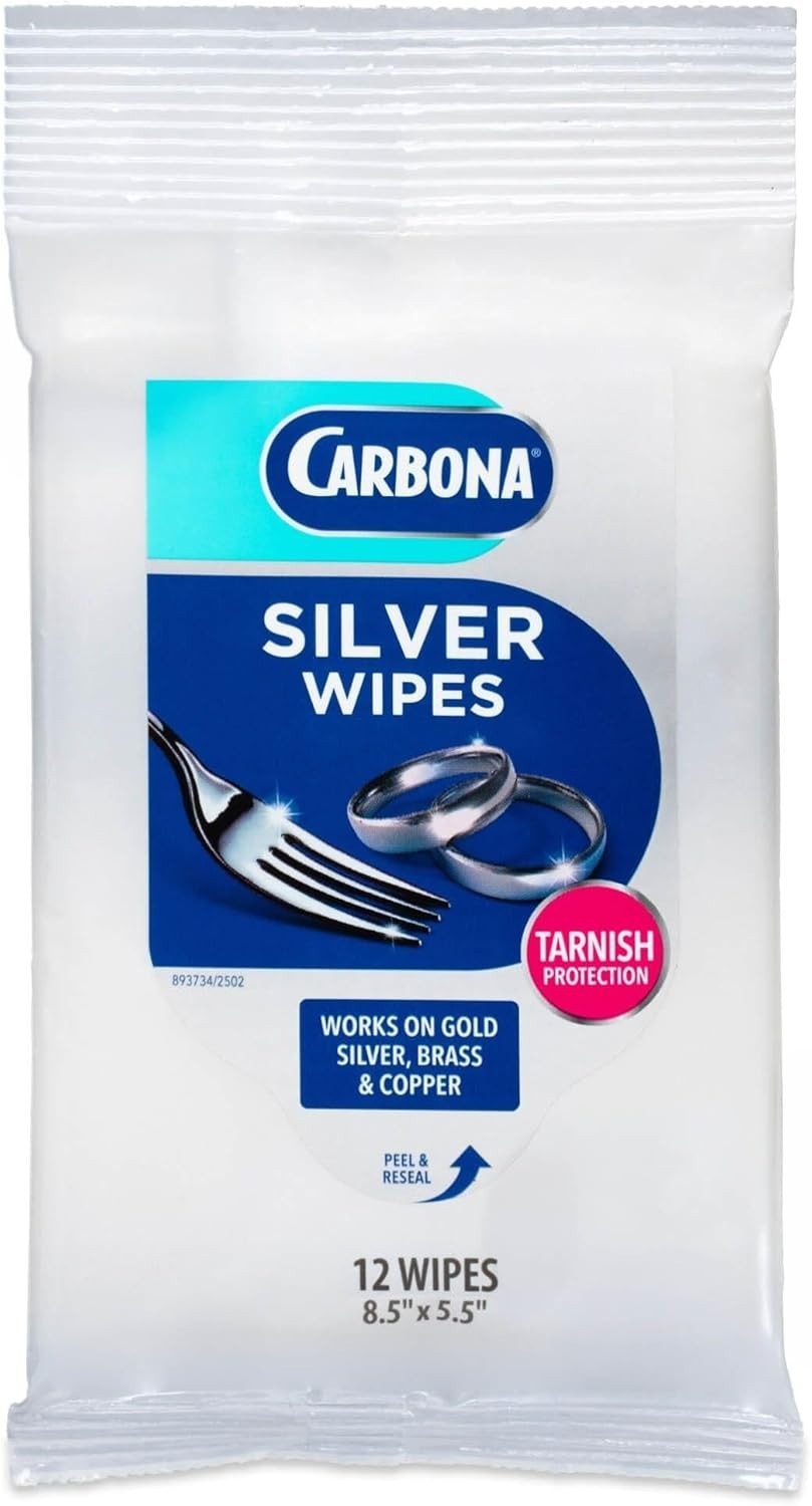 Carbona Silver Wipes – Tarnish Protection (12 Wipes, 8.5″ x 5.5″)