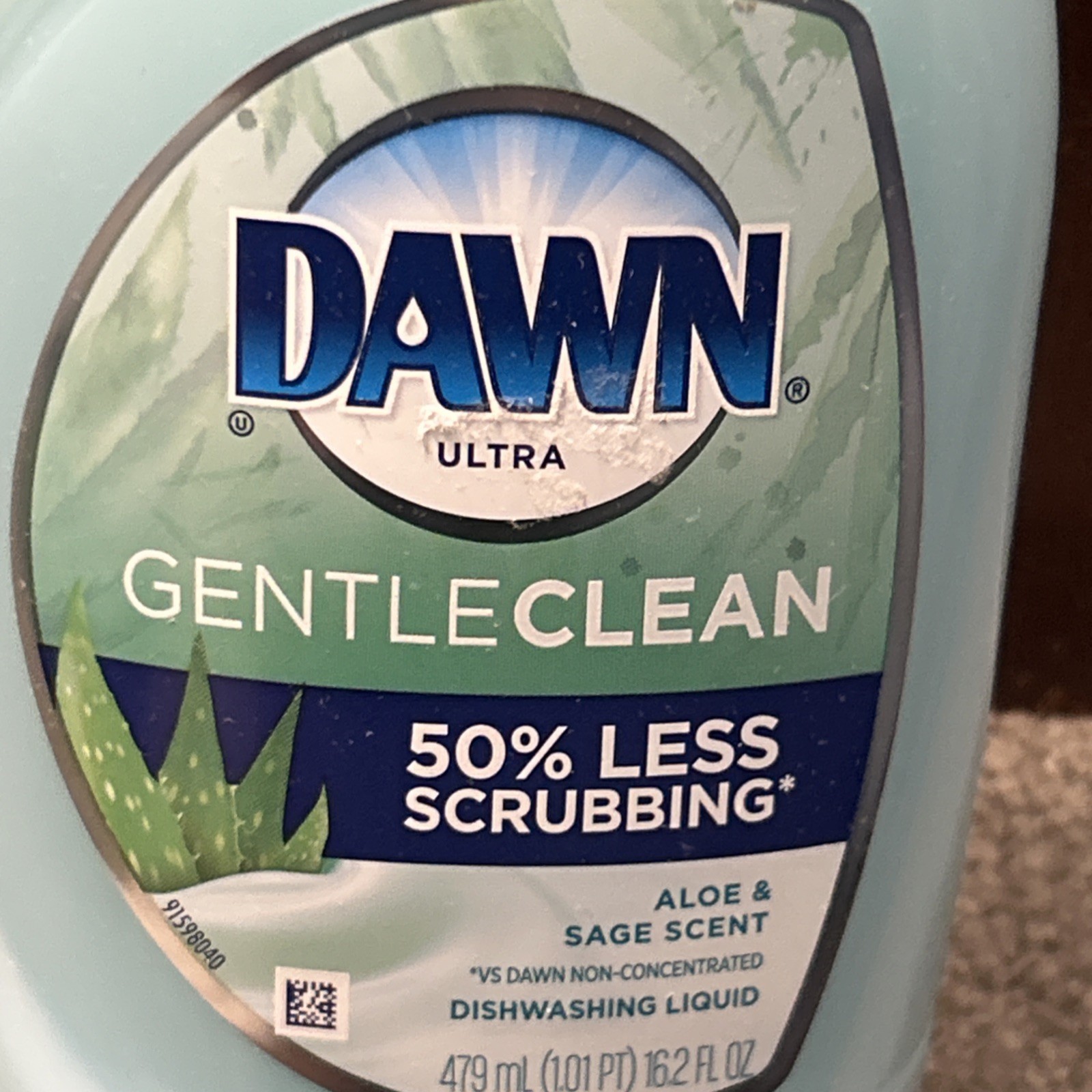 X3 Dawn Ultra Gentle Clean Aloe & Sage Scent Dishwashing Liquid 16.2oz