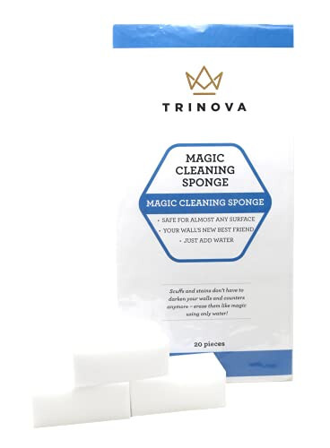 TriNova (20 Pack) Magic Cleaning Eraser Sponge – Best for Hard Surfaces in Kitch
