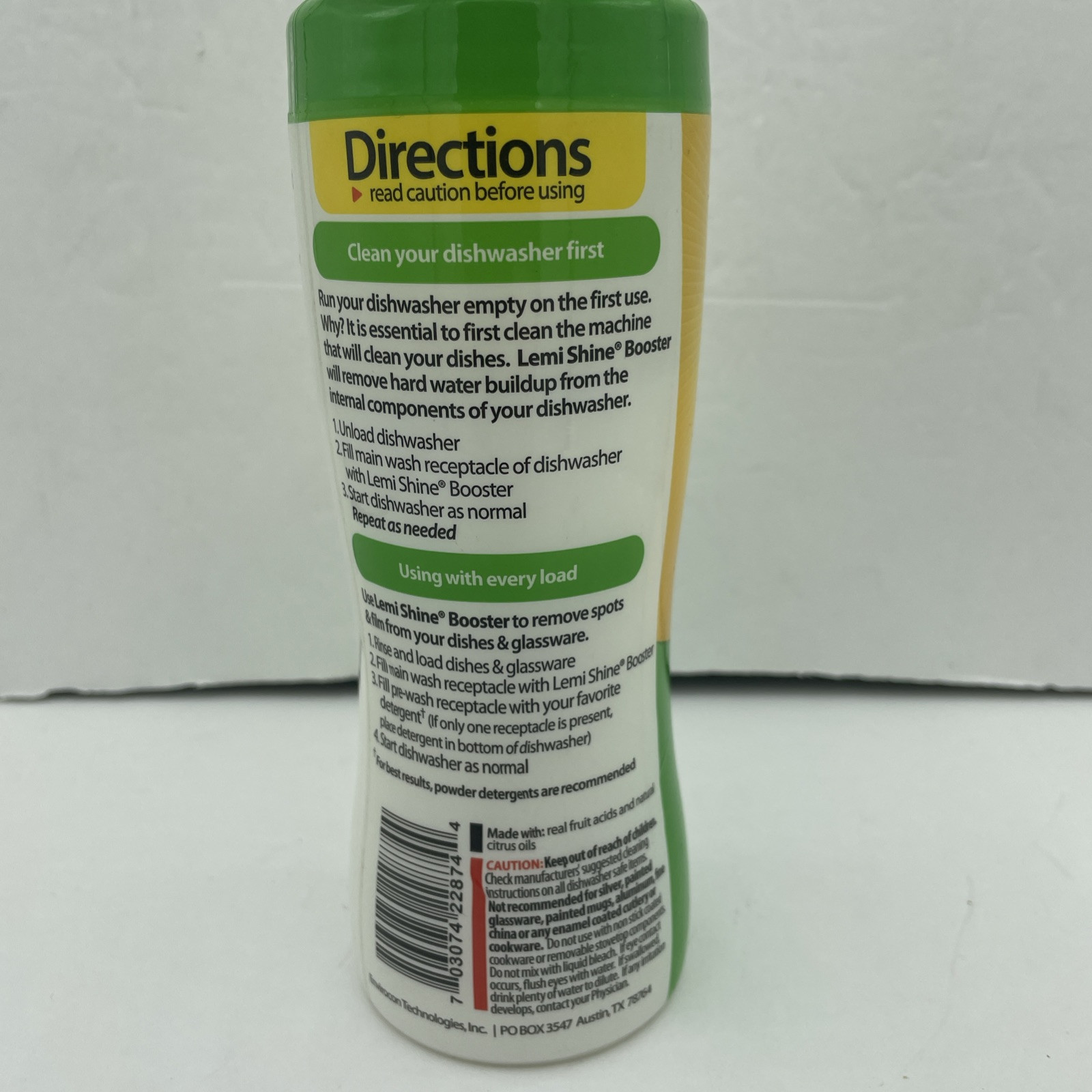 Lemi Shine 12 oz. Lemon Scent Dishwasher Detergent Booster