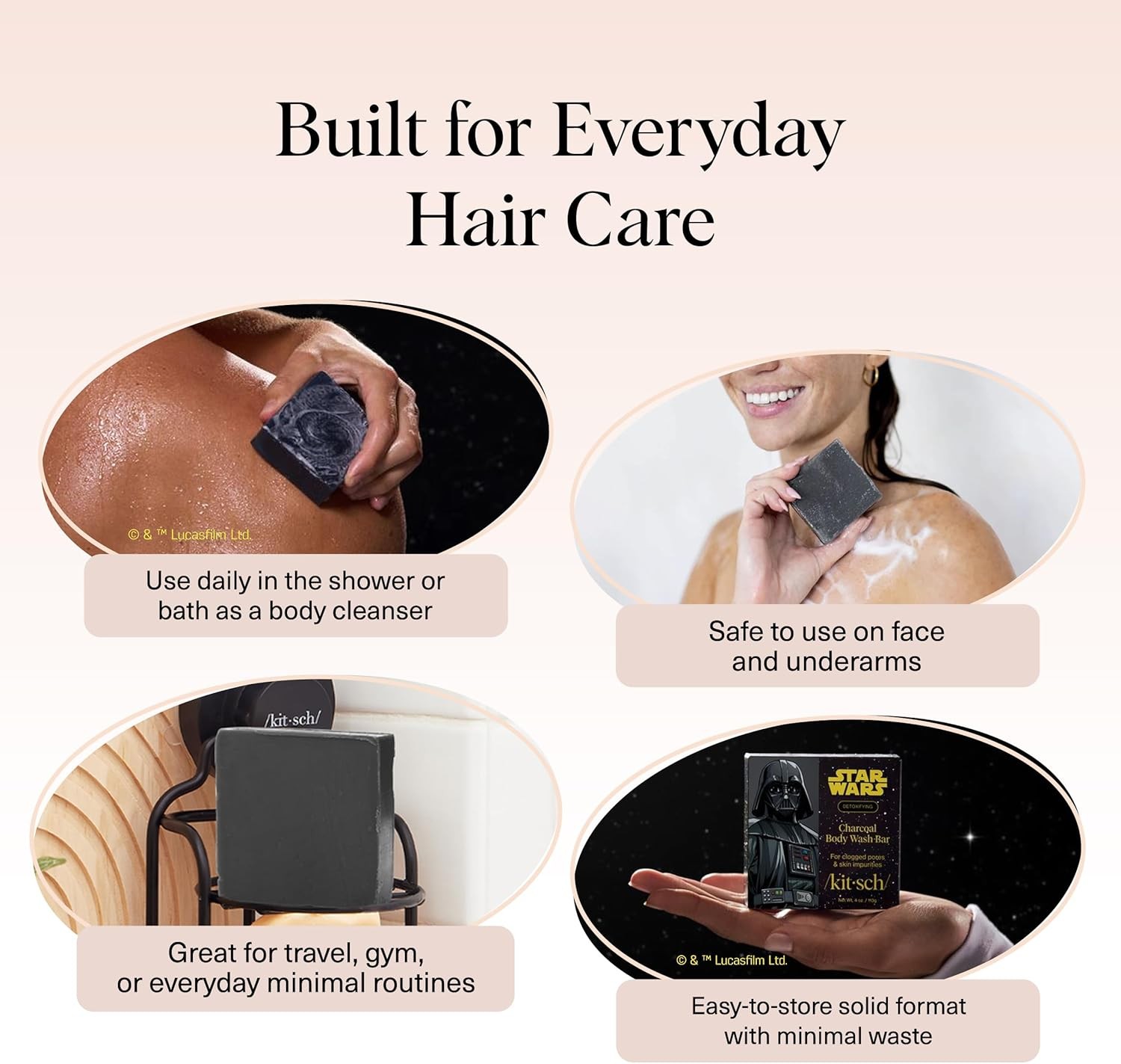 Charcoal Soap Body Wash Bar x Darth – Detoxifying Bar