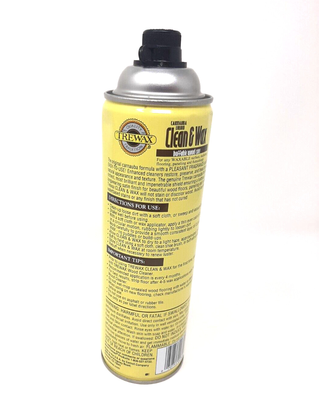 Trewax Clean & Wax Carnauba Liquid Buffable Wood Floor Care 22 Oz Can Paneling