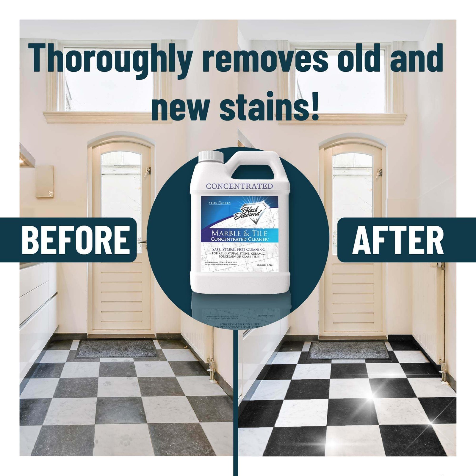 MARBLE & TILE FLOOR CLEANER. Great for Ceramic, Porcelain, Granite, Natural S…