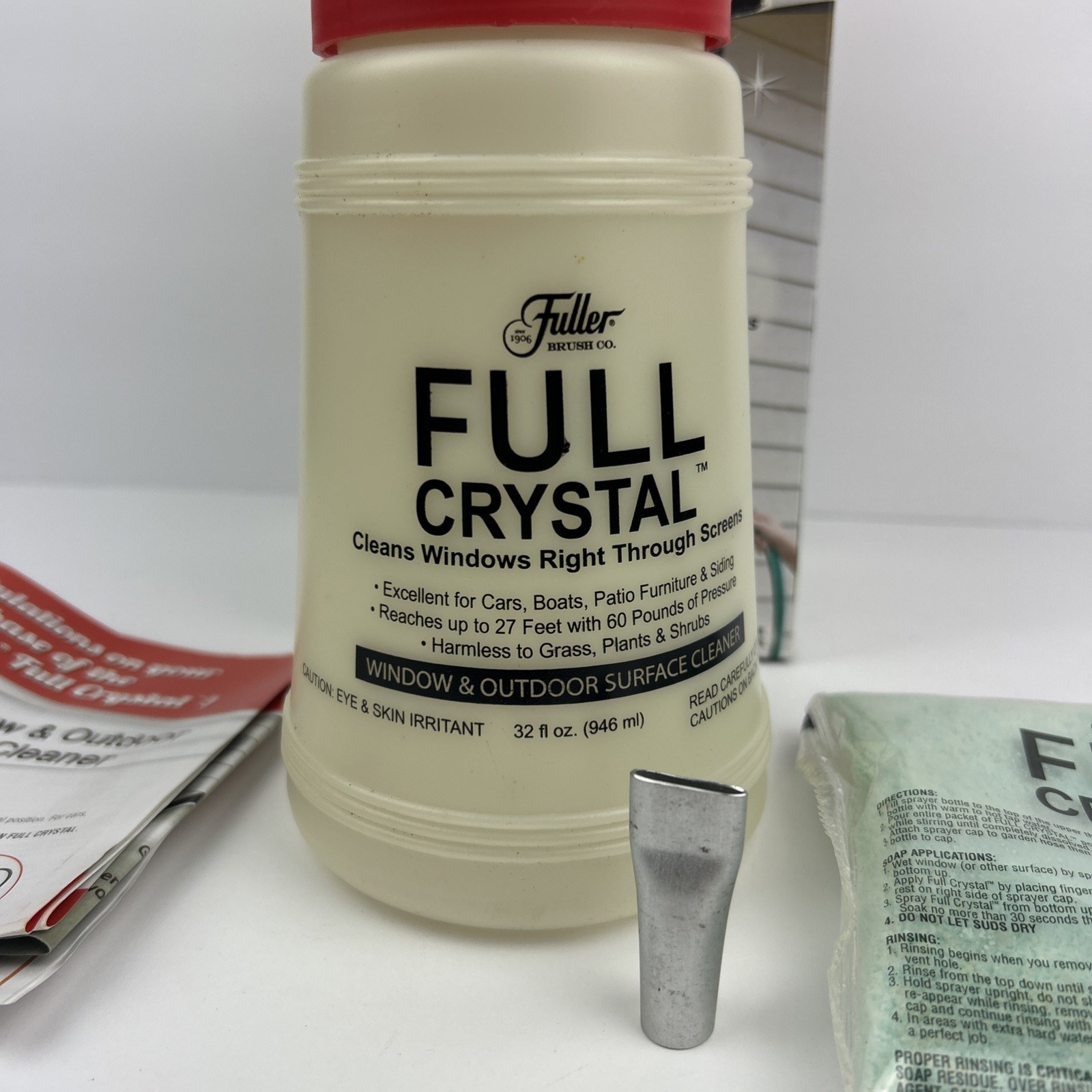 Full Crystal Window Cleaning Kit – 4 oz Glass 4 Ounce (Pack of 1) Window Sprayer