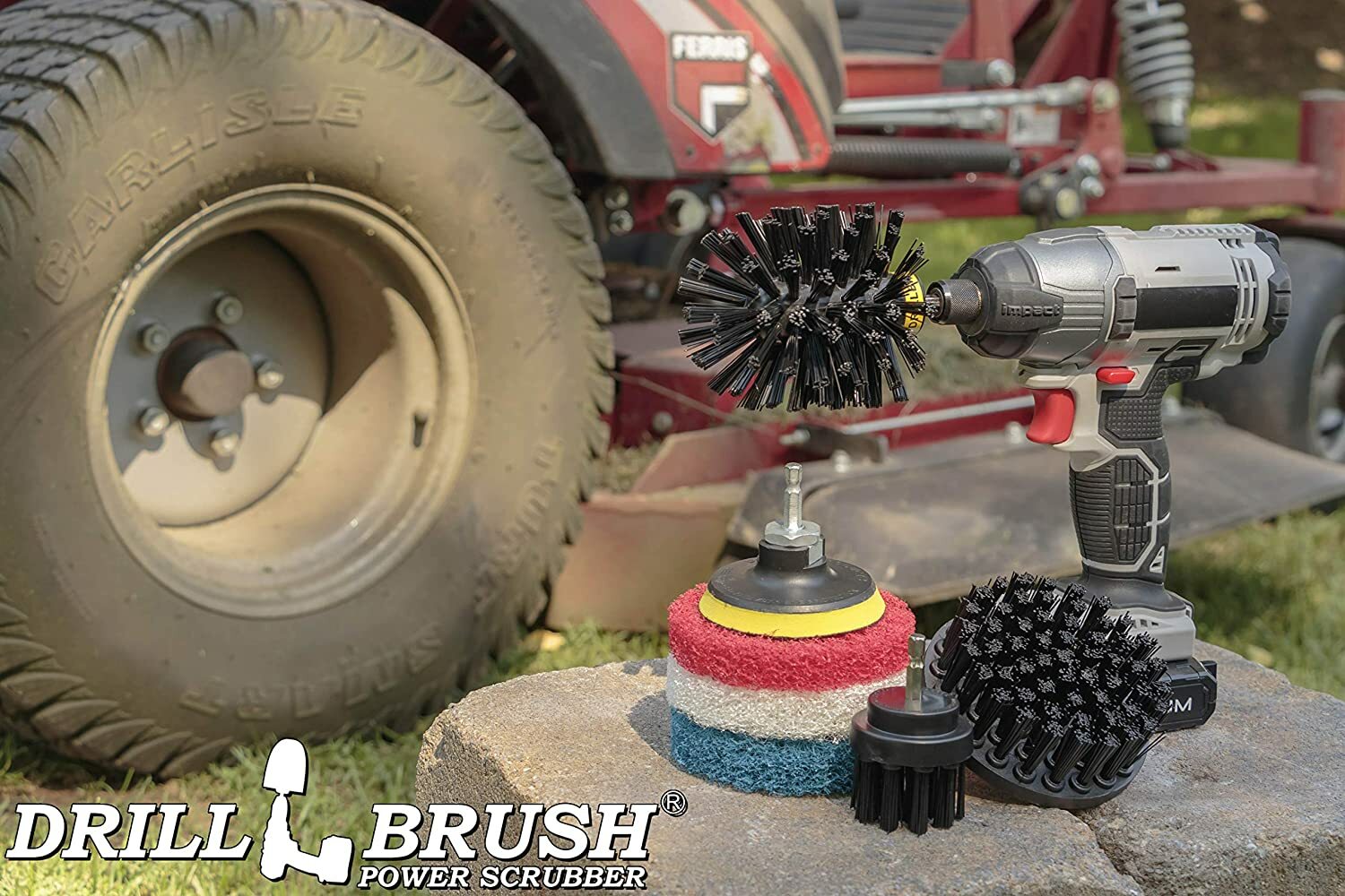 Drillbrush Scrub Brush – Drill Scrub Brush Attachment 7- Stone Cleaning – Deep